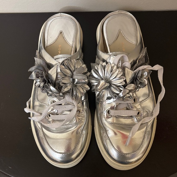 Sophia Webster Silver Sneakers size 6.5 - Picture 1 of 4